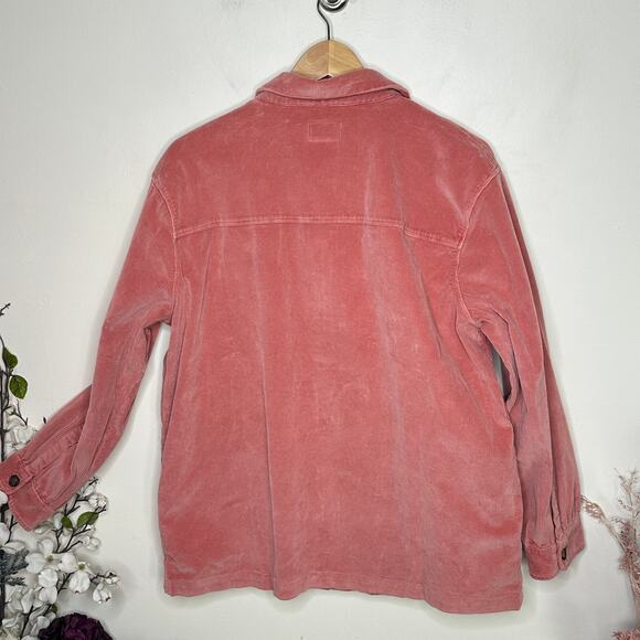 MARINE LAYER Carrie Corduroy Shirt Jacket Brick Dust Pink Sz M {HH28} - Picture 3 of 5